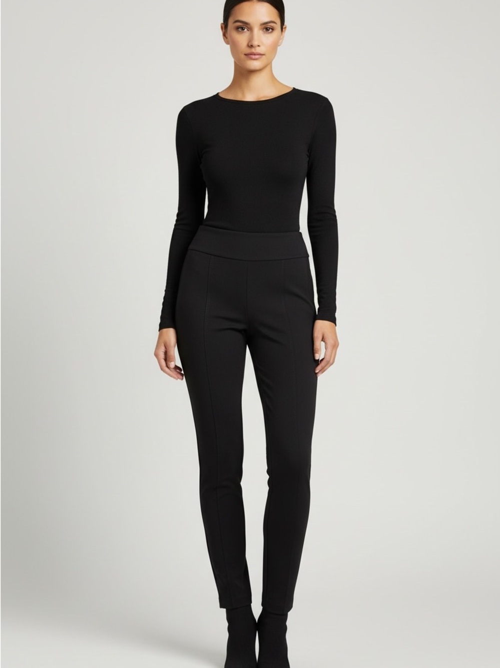 Express Black Skinny Ponte Ankle Pants